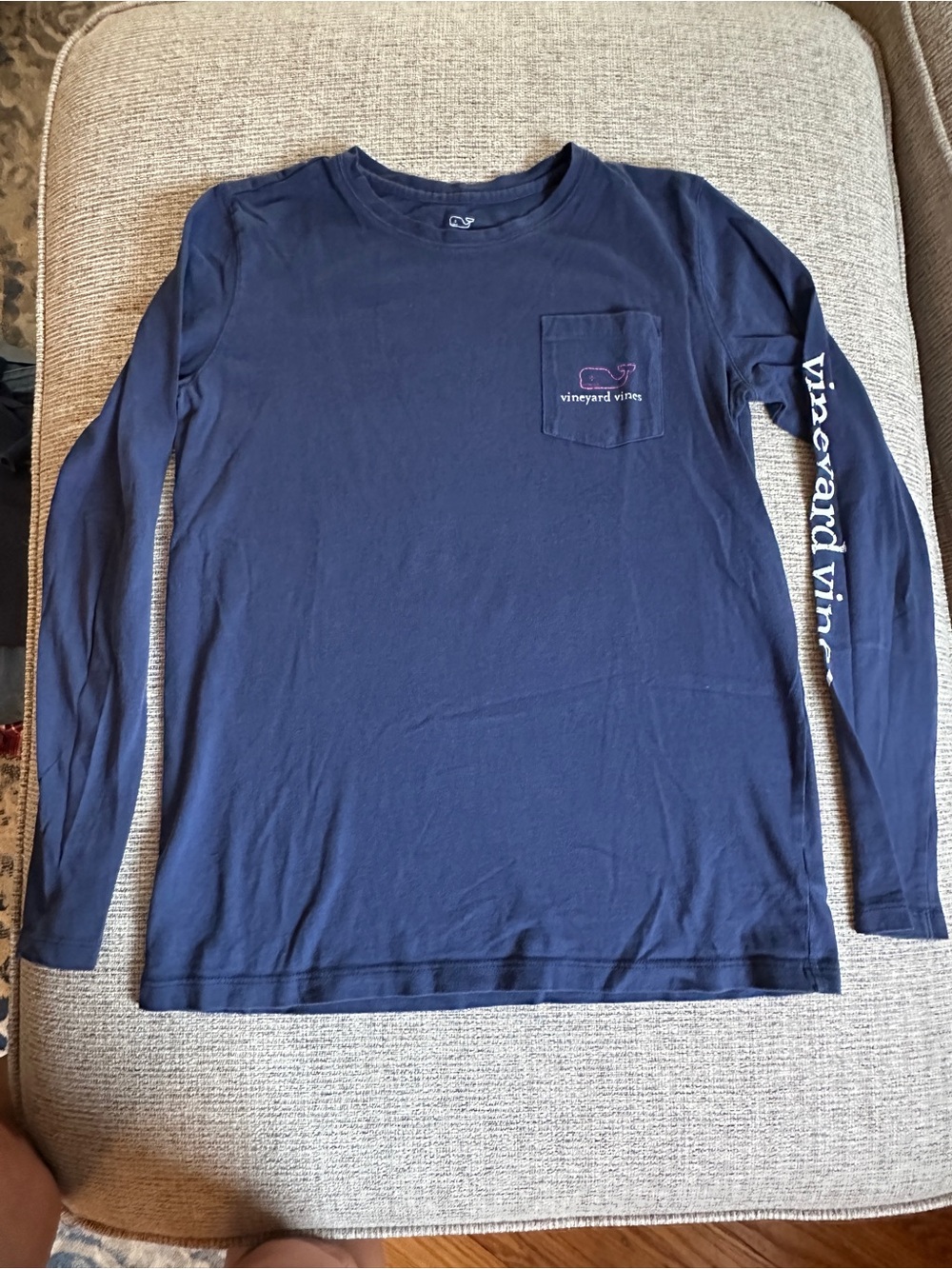Vineyard Vines Women's Long-Sleeve Pocket Tee - Navy